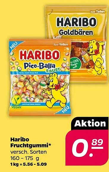Haribo Fruchtgummi - verschiedene Sorten