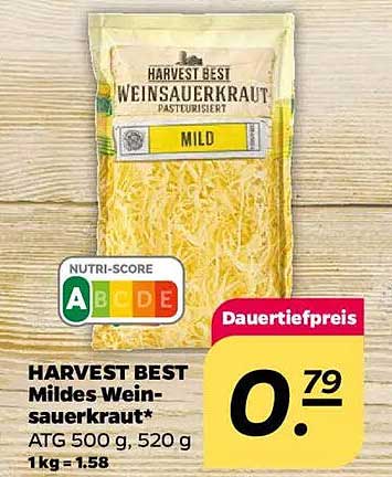 HARVEST BEST Mildes Weinsauerkraut 500 g