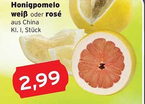 Honigpomelo weiß oder rosé aus China - Kl. I, Stück