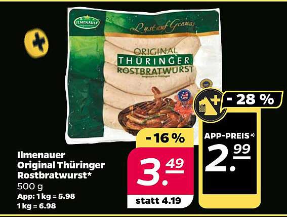 Ilmenauer Original Thüringer Rostbratwurst 500 g