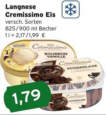 Langnese Cremissimo Eis - verschiedene Sorten