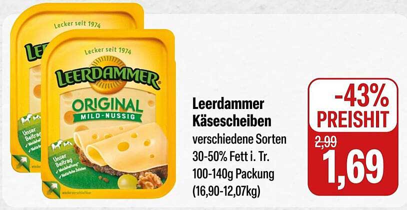 Leerdammer Käsescheiben - verschiedene Sorten, 100-140g Packung