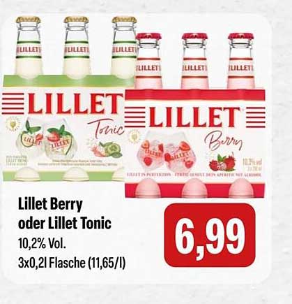 Lillet Berry oder Lillet Tonic - 3x0,2l