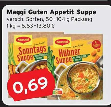 Maggi Guten Appetit Suppe - verschiedene Sorten, 50-104 g Packung