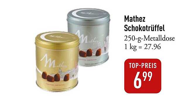 Mathez Schokotrüffel 250-g-Metalldose