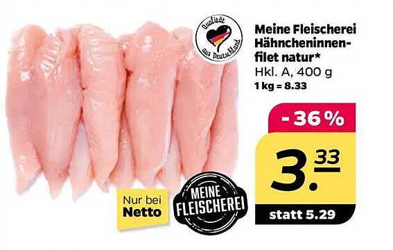 Meine Fleischerei Hähncheninnenfilet natur - 400 g