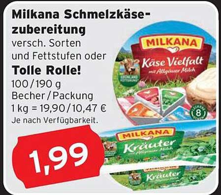 Milkana Schmelzkäse-Zubereitung - Tolle Rolle!