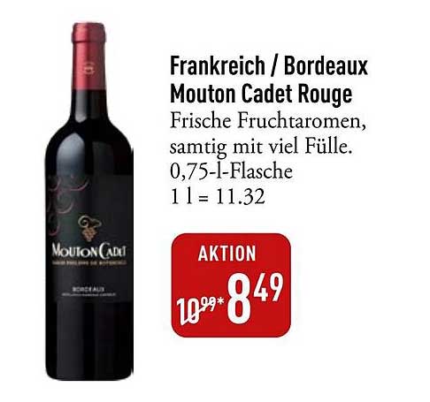 Mouton Cadet Rouge 0,75l - Aktion