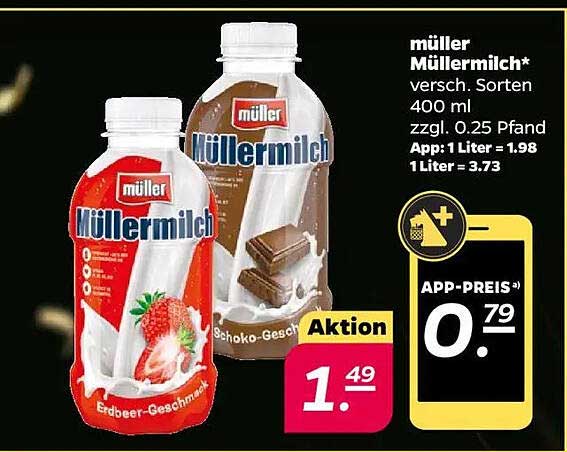 müller Müllermilch, verschiedene Sorten 400 ml