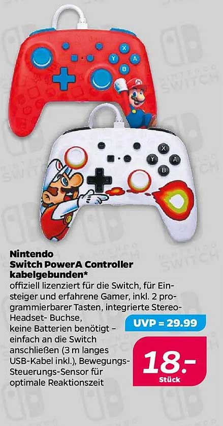 Nintendo Switch PowerA Controller kabelgebunden
