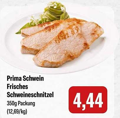 Prima Schwein Frisches Schnitzel 350g Packung