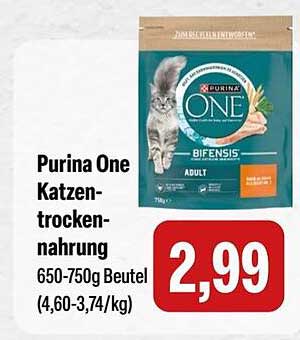 Purina One Katzentrocken-nahrung 650-750g Beutel