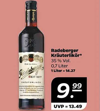 Radeberger Kräuterlikör 35 % Vol. – 0,7 Liter zum Sparpreis!