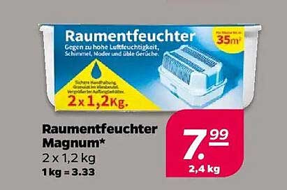 Raumentfeuchter Magnum 2 x 1,2 kg