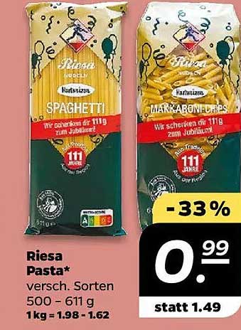 Riesa Pasta* - Spaghetti und Makkaroni