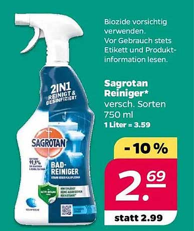 Sagrotan Bad-Reiniger 2in1 - Biozid, 750 ml
