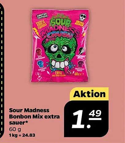 Sour Madness Bonbon Mix extra sauer 60 g
