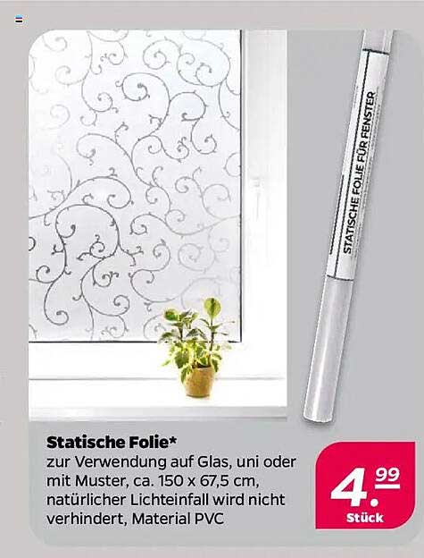 Statische Folie für Fenster
