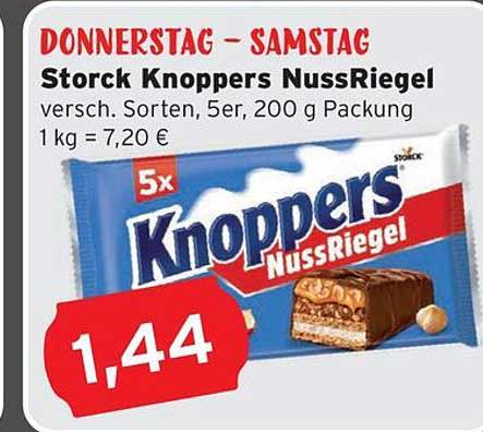 Storck Knoppers NussRiegel, 200 g Packung
