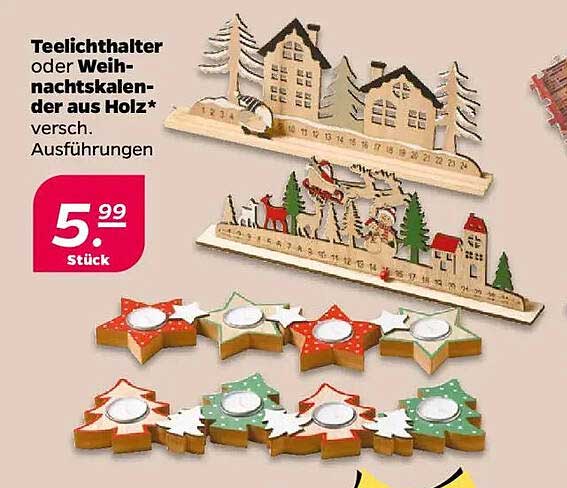 Teelichthalter oder Weihnachtskalender aus Holz