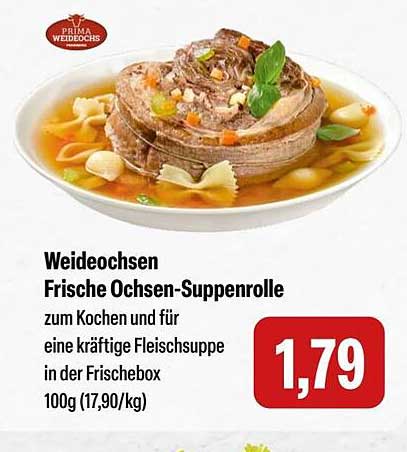Weideochsen Frische Ochsen-Suppenrolle zum Kochen