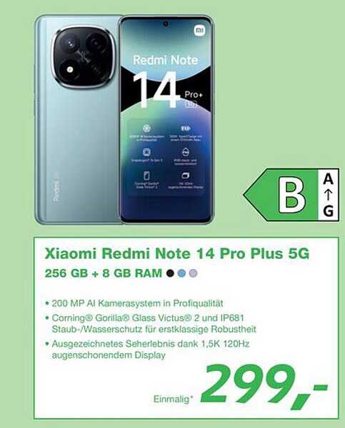 Xiaomi Redmi Note 14 Pro Plus 5G 256 GB + 8 GB RAM
