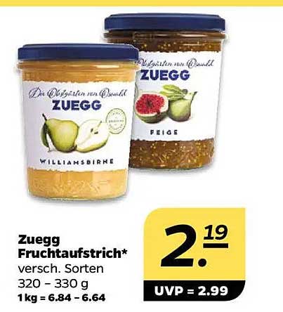 Zuegg Fruchtaufstrich - verschiedene Sorten 320 - 330 g