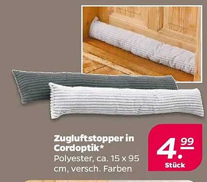 Zugluftstopper in Cordoptik*