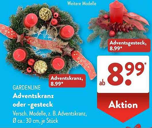 Adventskranz oder -gesteck von GARDENLINE, 8,99*