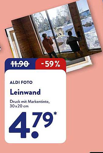 ALDI FOTO Leinwand Druck mit Markentinte, 30 x 20 cm