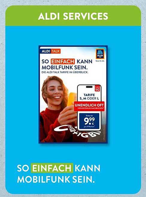 ALDI TALK Tarif S oder L mit 5 GB für 9,99 Euro