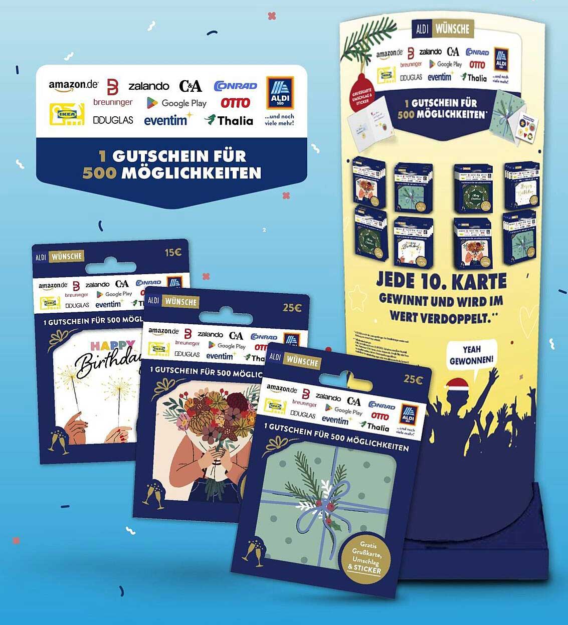 ALDI WÜNSCHE Gutscheine für 500 Möglichkeiten