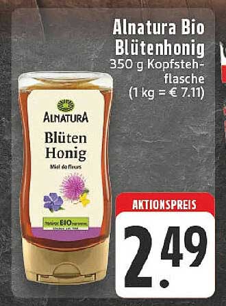 Alnatura Bio Blütenhonig 350 g Kopfstehflasche