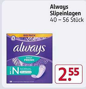 Always Slips Einlagen 40 – 56 Stück