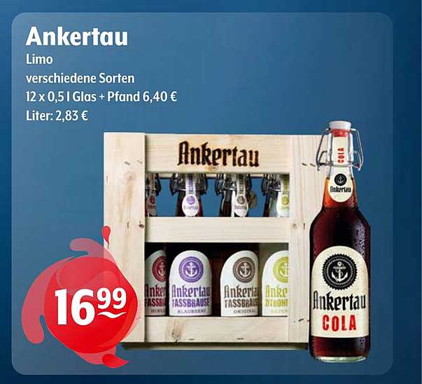 Ankertau Limo - Verschiedene Sorten im praktischen 12er Pack