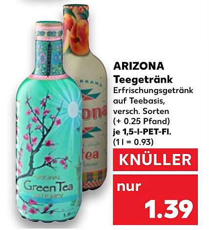 ARIZONA Teegetränk – Erfrischungsgetränk auf Teebasis