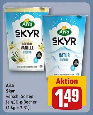 Arla Skyr - verschiedene Sorten, je 450-g-Becher