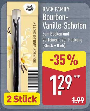 BACK FAMILY Bourbon-Vanille-Schoten
