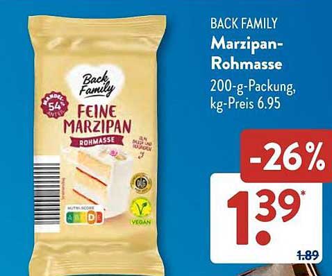 Back Family Marzipan-Rohmasse 200-g-Packung