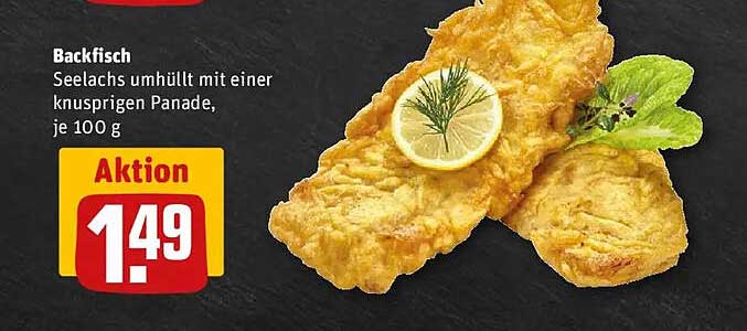 Backfisch - Seelachs unzubereitet in knuspriger Panade