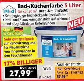 Bad-/Küchenfarbe 5 Liter
