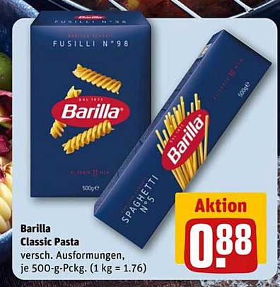 Barilla Classic Pasta – Verschiedene Ausformungen, je 500-g-Päckchen