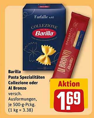 Barilla Pasta Spezialitäten Collezione oder Al Bronzo