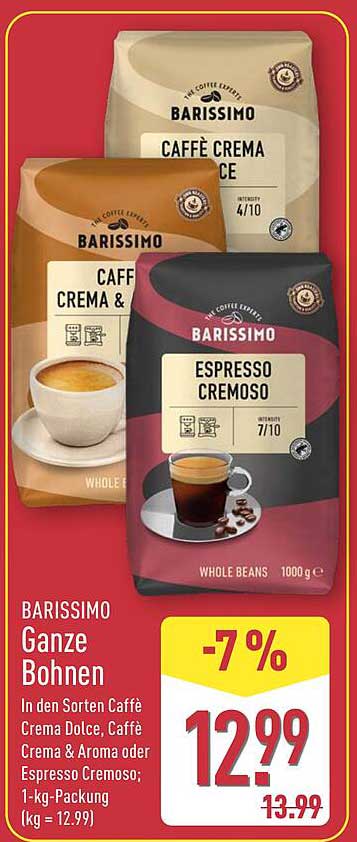 BARISSIMO Ganze Bohnen