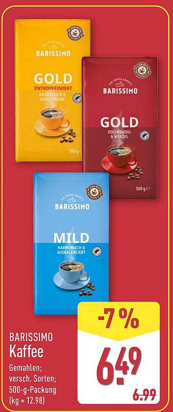 BARISSIMO Kaffee - Verschiedene Sorten, 500 g-Packung