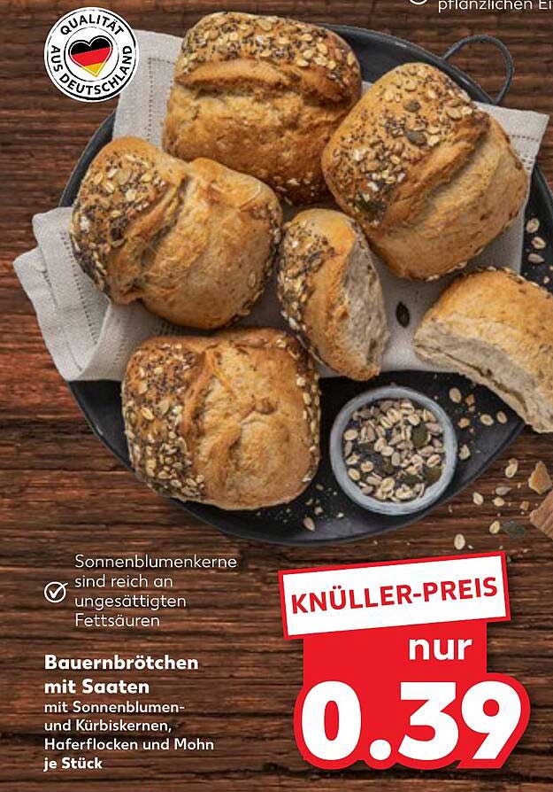 Bauernbrötchen mit Saaten