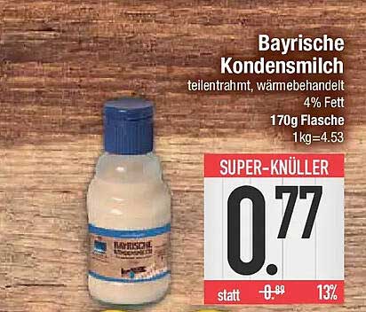 Bayrische Kondensmilch - 170g Flasche