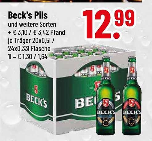 Beck's Pils und weitere Sorten im Angebot