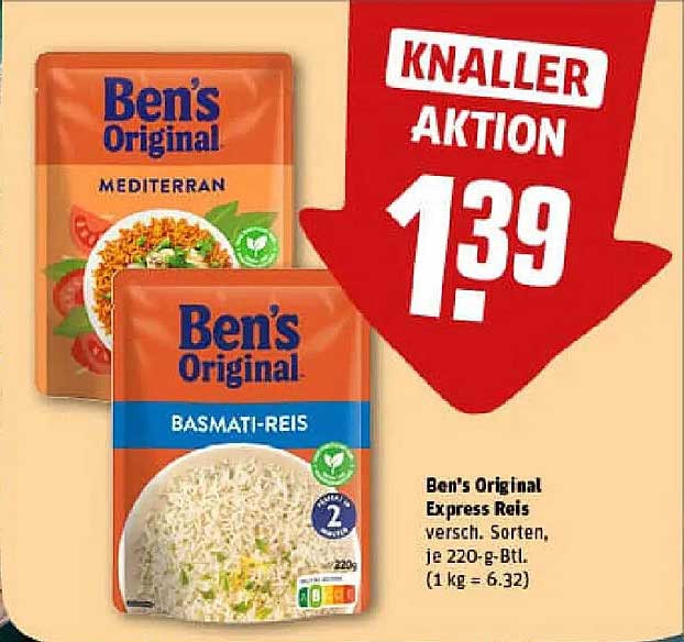 Ben's Original Express Reis - Verschiedene Sorten
