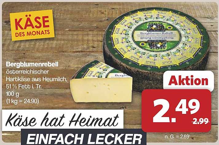 Bergblumenrebell – österreichischer Hartkäse aus Heumilch
